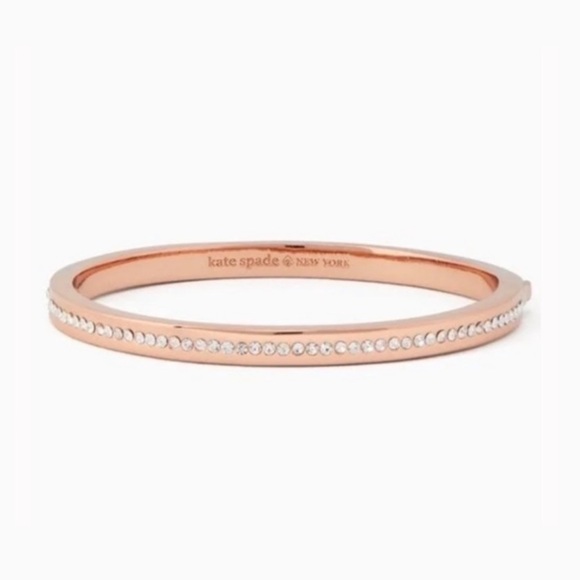 kate spade Jewelry - Kate Spade Ring It Up Pave Bangle Bracelet – Rose Gold & Cubic Zirconia